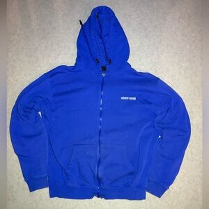 Authentic Roberto Cavalli Zebra Logo Zip-Up Hoodie